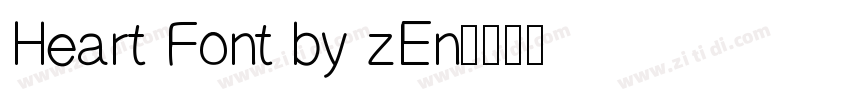 Heart Font by zEn字体转换